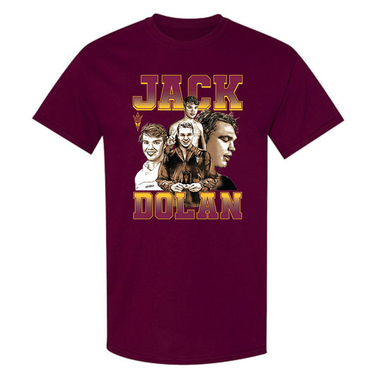 Arizona State - NCAA Men's Swimming & Diving : Jack Dolan - T-Shirt Individual Caricature