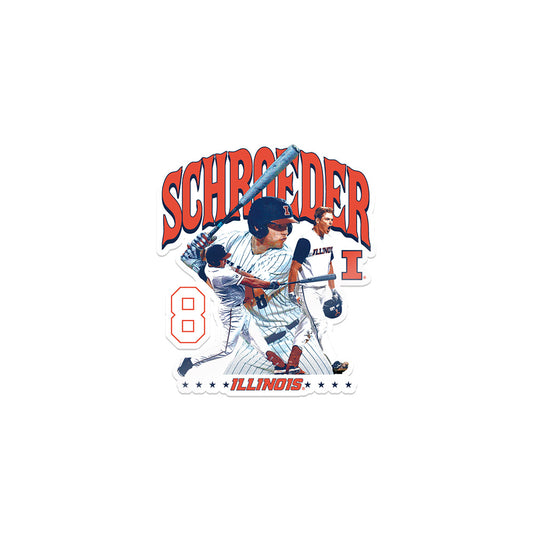 Illinois - NCAA Baseball : Jacob Schroeder -  Sticker Player Collage