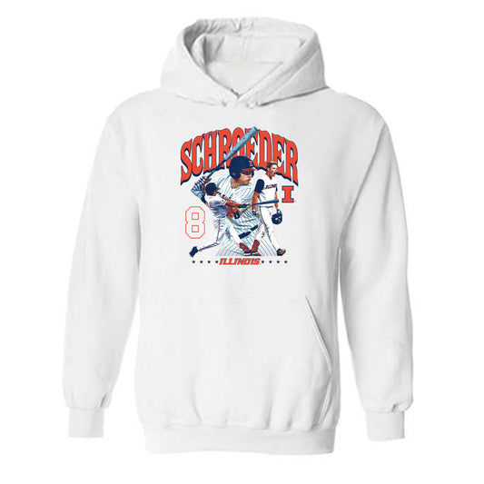 Illinois - NCAA Baseball : Jacob Schroeder -  Hooded Sweatshirt Player Collage