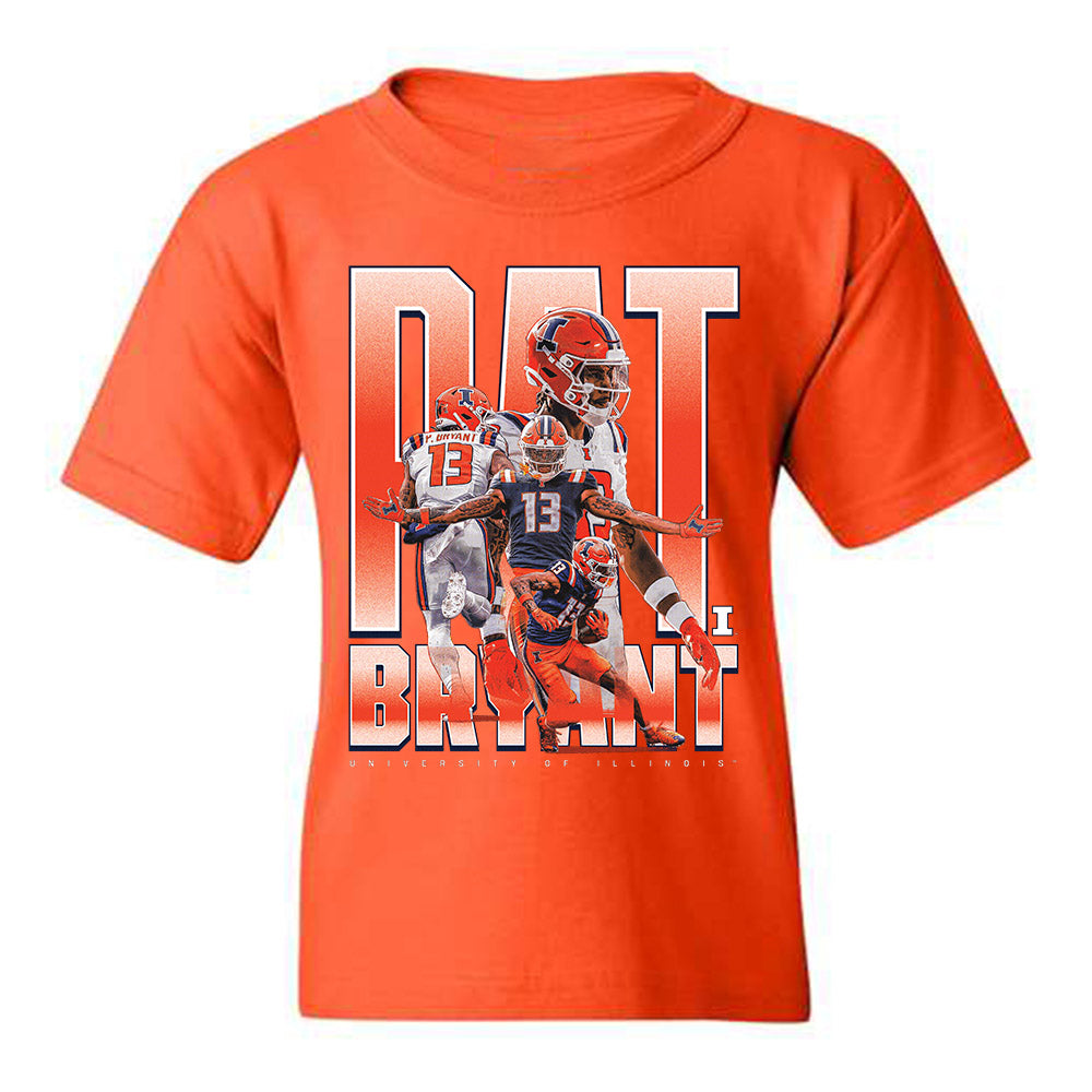 Illinois - NCAA Football : Pat Bryant -  Youth T-Shirt Player Collage