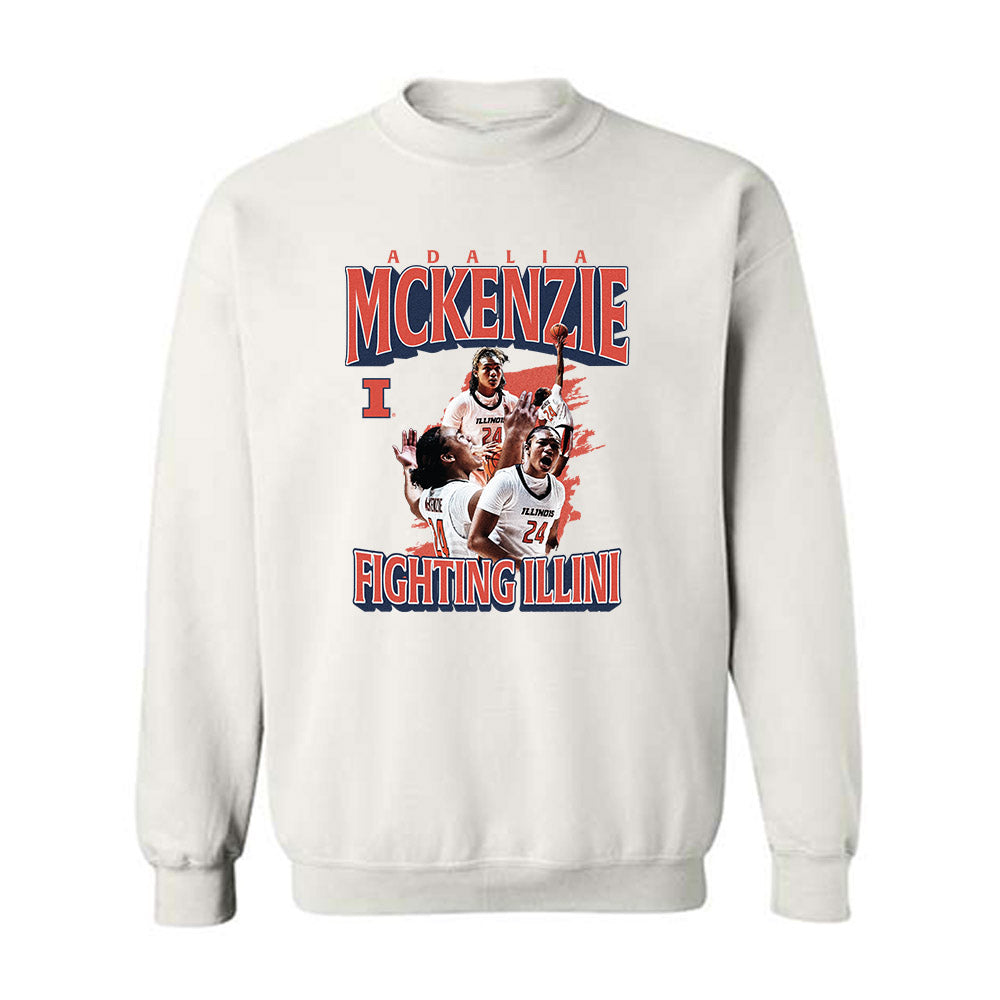 Illinois - NCAA Women's Basketball : Adalia McKenzie - Crewneck Sweatshirt Player Collage