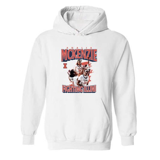 Illinois - NCAA Women's Basketball : Adalia McKenzie - Hooded Sweatshirt Player Collage