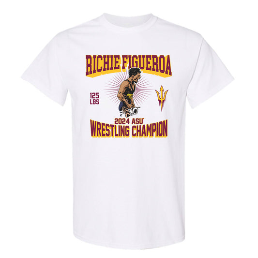 Arizona State - NCAA Wrestling : Richard Figueroa - T-Shirt Individual Caricature