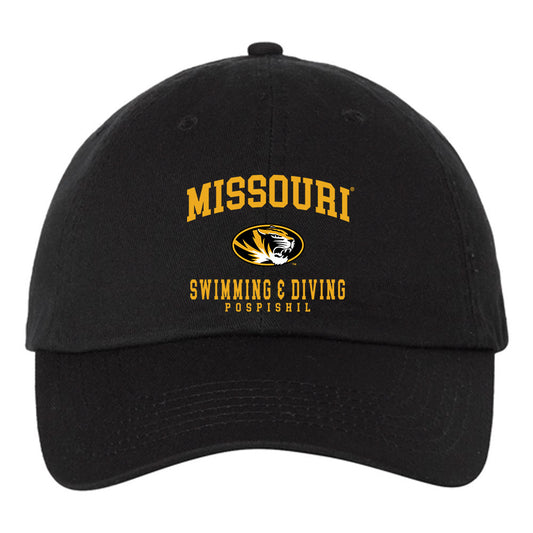 Missouri - NCAA Men's Swimming & Diving : Jaden Pospishil - Dad Hat