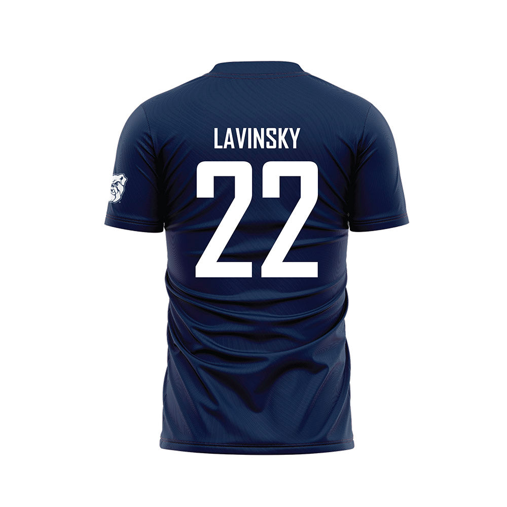 Butler - NCAA Men's Soccer : Hadar Lavinsky - Navy Soccer Jersey-1