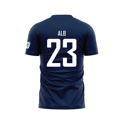 Butler - NCAA Men's Soccer : Kyle Alb - Navy Soccer Jersey-1