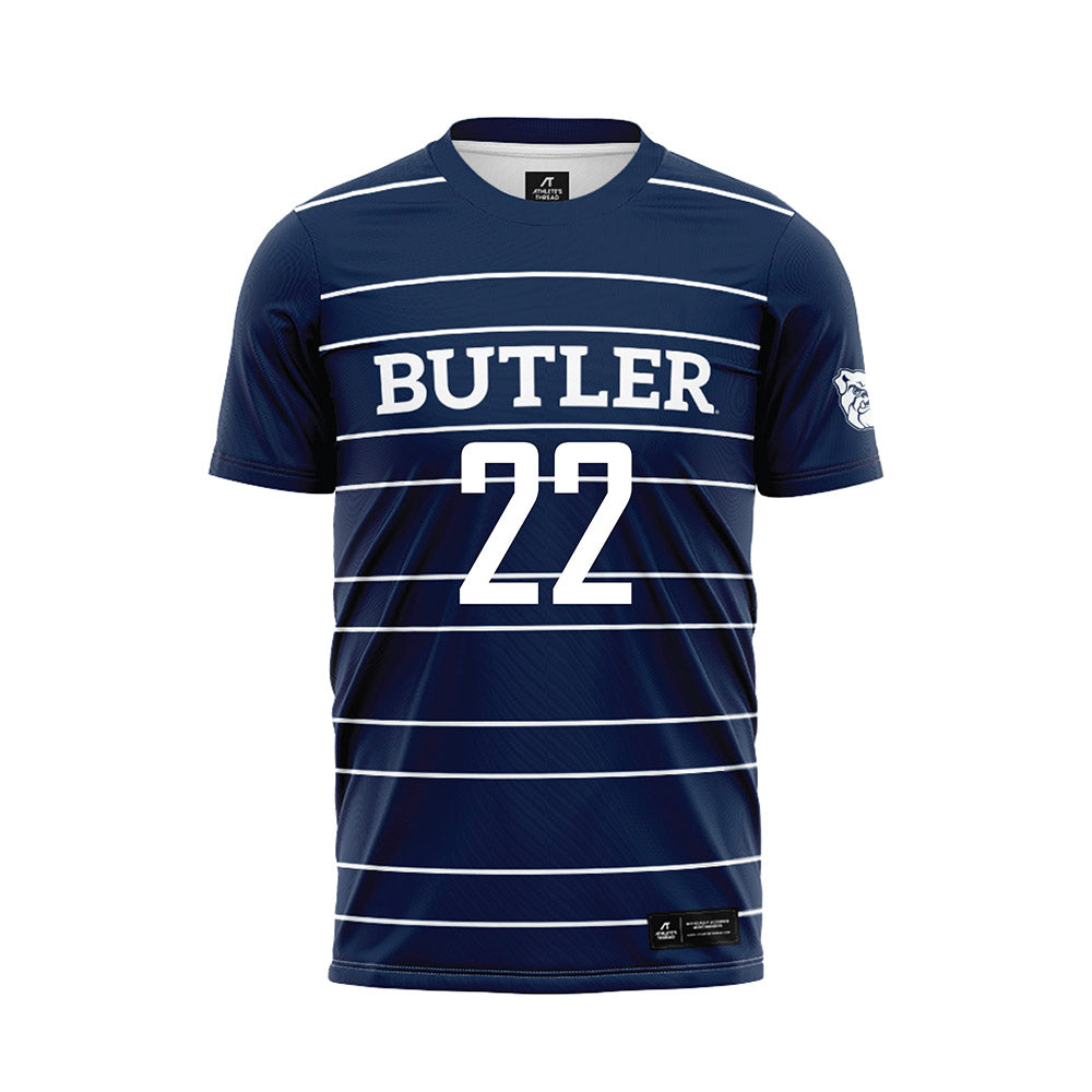 Butler - NCAA Men's Soccer : Charlie Hosier - Navy Soccer Jersey-0