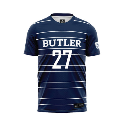 Butler - NCAA Men's Soccer : Luca Raso - Navy Soccer Jersey-0