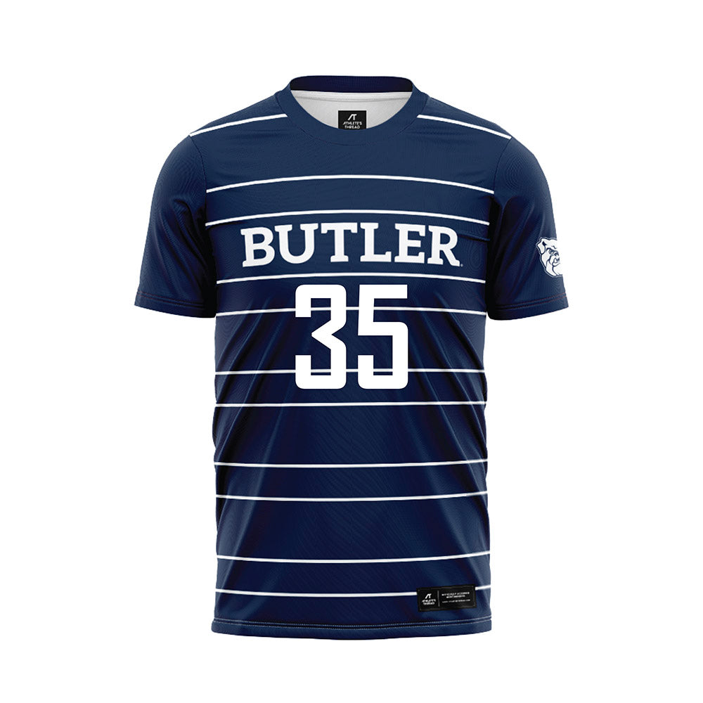Butler - NCAA Men's Soccer : Brooks Boersma - Navy Soccer Jersey-0
