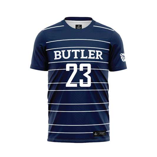 Butler - NCAA Men's Soccer : Kyle Alb - Navy Soccer Jersey-0