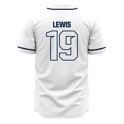 Butler - NCAA Baseball : Christopher Lewis - White Jersey-1