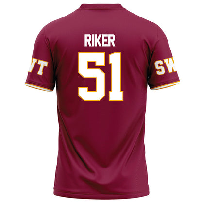 Texas State - NCAA Football : Brock Riker - Red Football Jersey-1