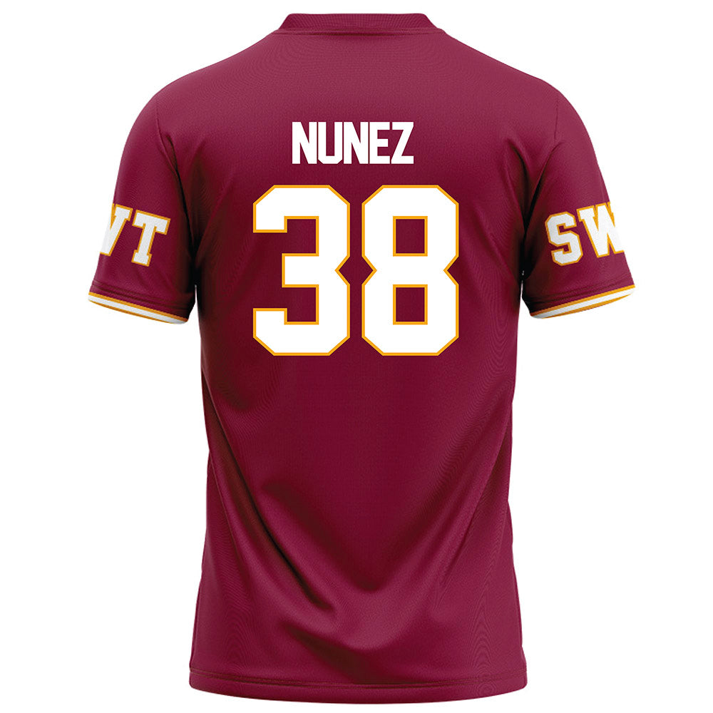 Texas State - NCAA Football : David Nunez - Red Football Jersey-1