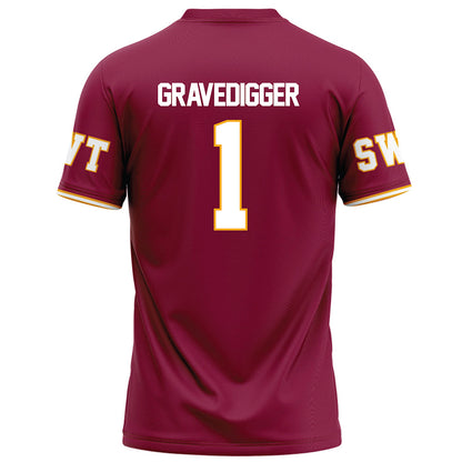 Texas State - NCAA Football : Ashtyn Gravedigger - Maroon Football Jersey