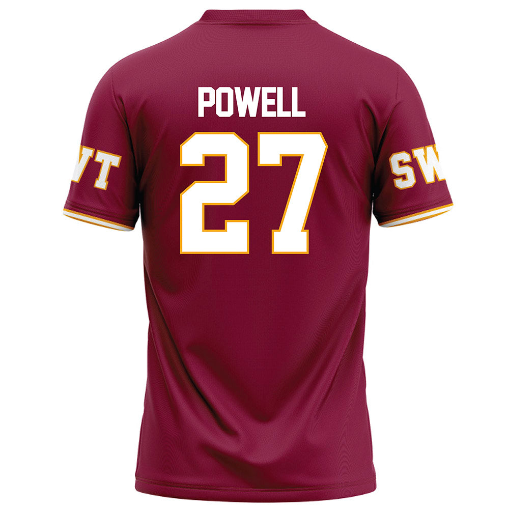 Texas State - NCAA Football : Cordarian Powell - Red Football Jersey-1