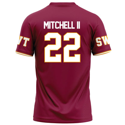Texas State - NCAA Football : William Mitchell II - Red Football Jersey-1