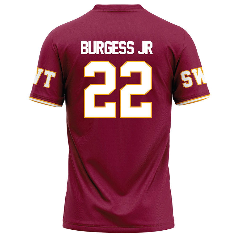 Texas State - NCAA Football : Torrance Burgess Jr - Red Football Jersey-1