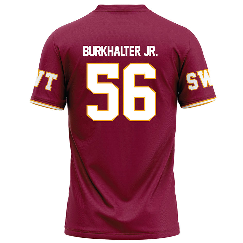 Texas State - NCAA Football : Trenton Burkhalter Jr. - Red Football Jersey-1