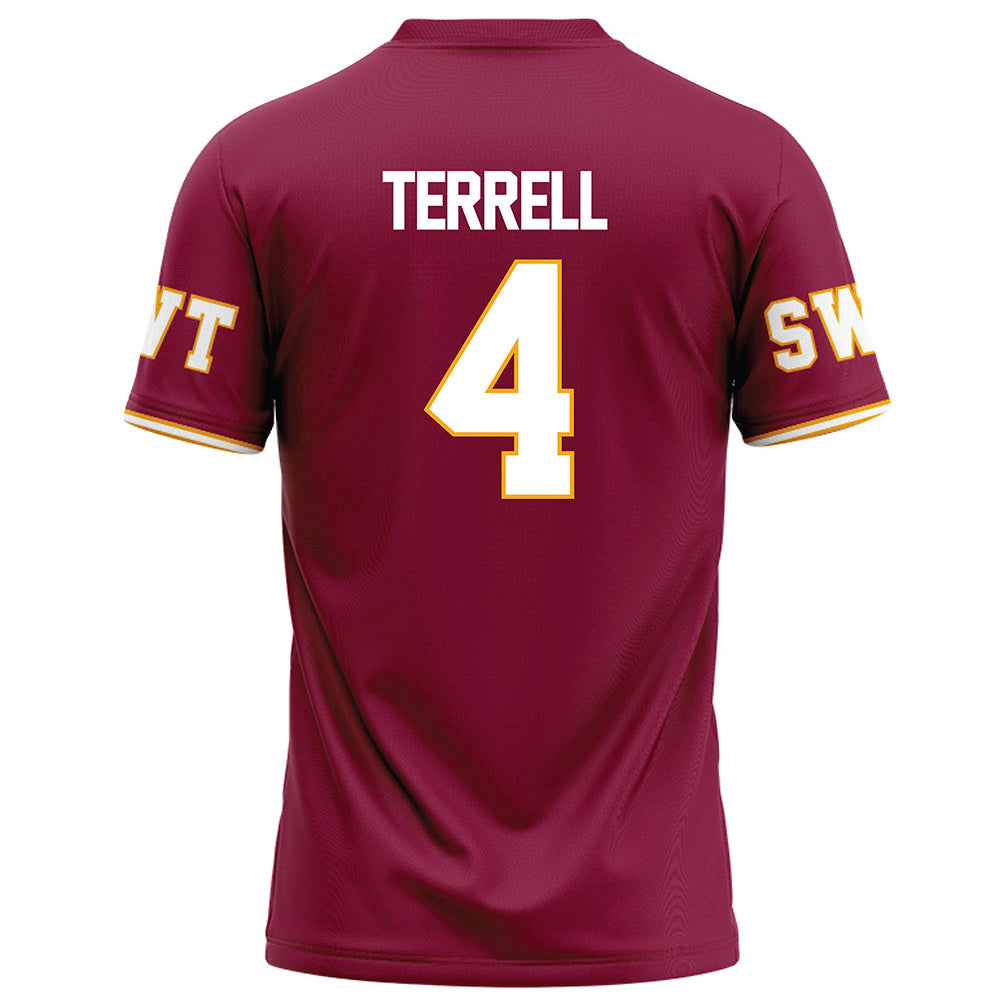 Texas State - NCAA Football : Khamari Terrell - Red Football Jersey-1