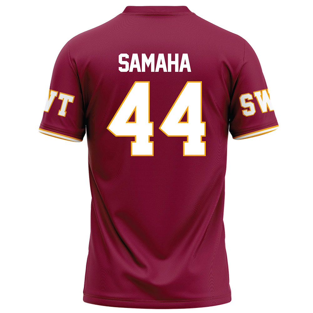 Texas State - NCAA Football : Austin Samaha - Red Football Jersey