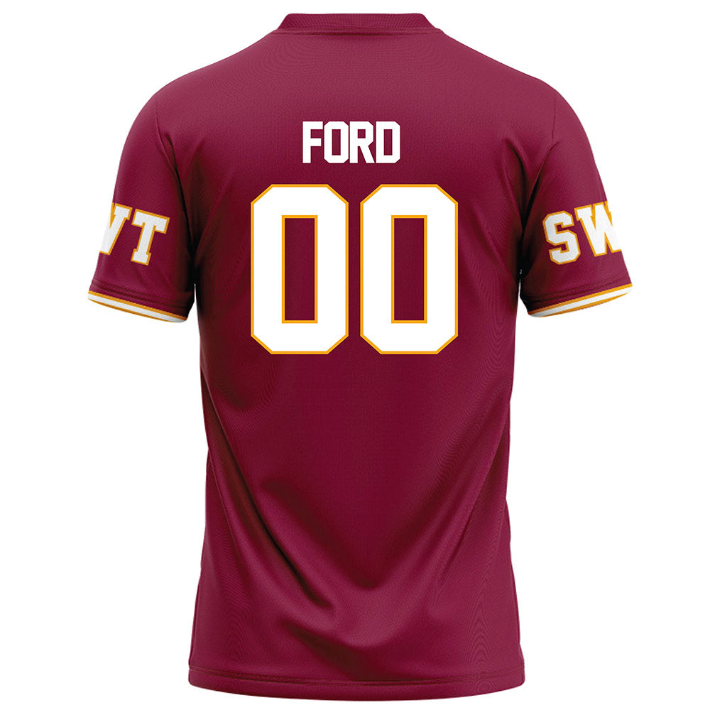 Texas State - NCAA Football : Noah Ford - Red Football Jersey-1