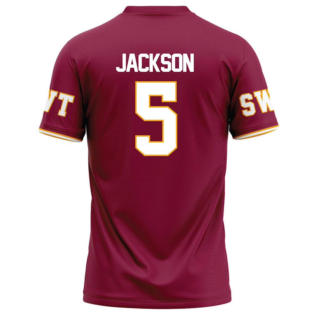 Texas State - NCAA Football : Darius Jackson - Maroon Football Jersey