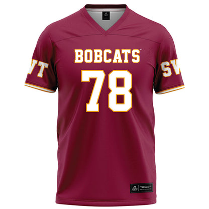 Texas State - NCAA Football : Anfernee Crease - Red Football Jersey-0