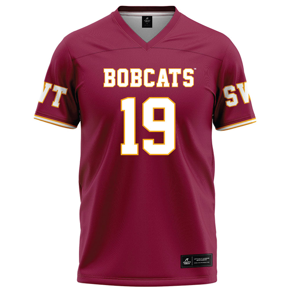 Texas State - NCAA Football : Nathaniel Yarnell - Red Football Jersey-0