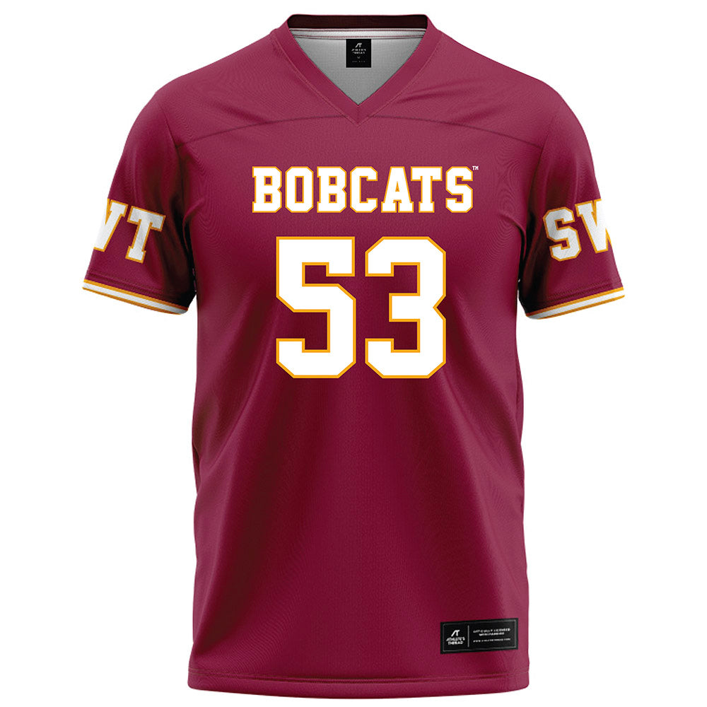 Texas State - NCAA Football : Cam Schultz - Red Football Jersey-0