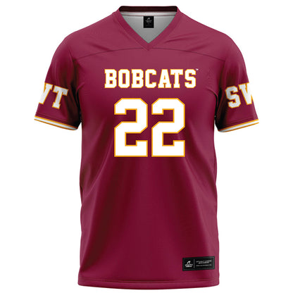 Texas State - NCAA Football : Lincoln Pare - Maroon Football Jersey