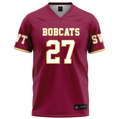 Texas State - NCAA Football : Cordarian Powell - Red Football Jersey-0