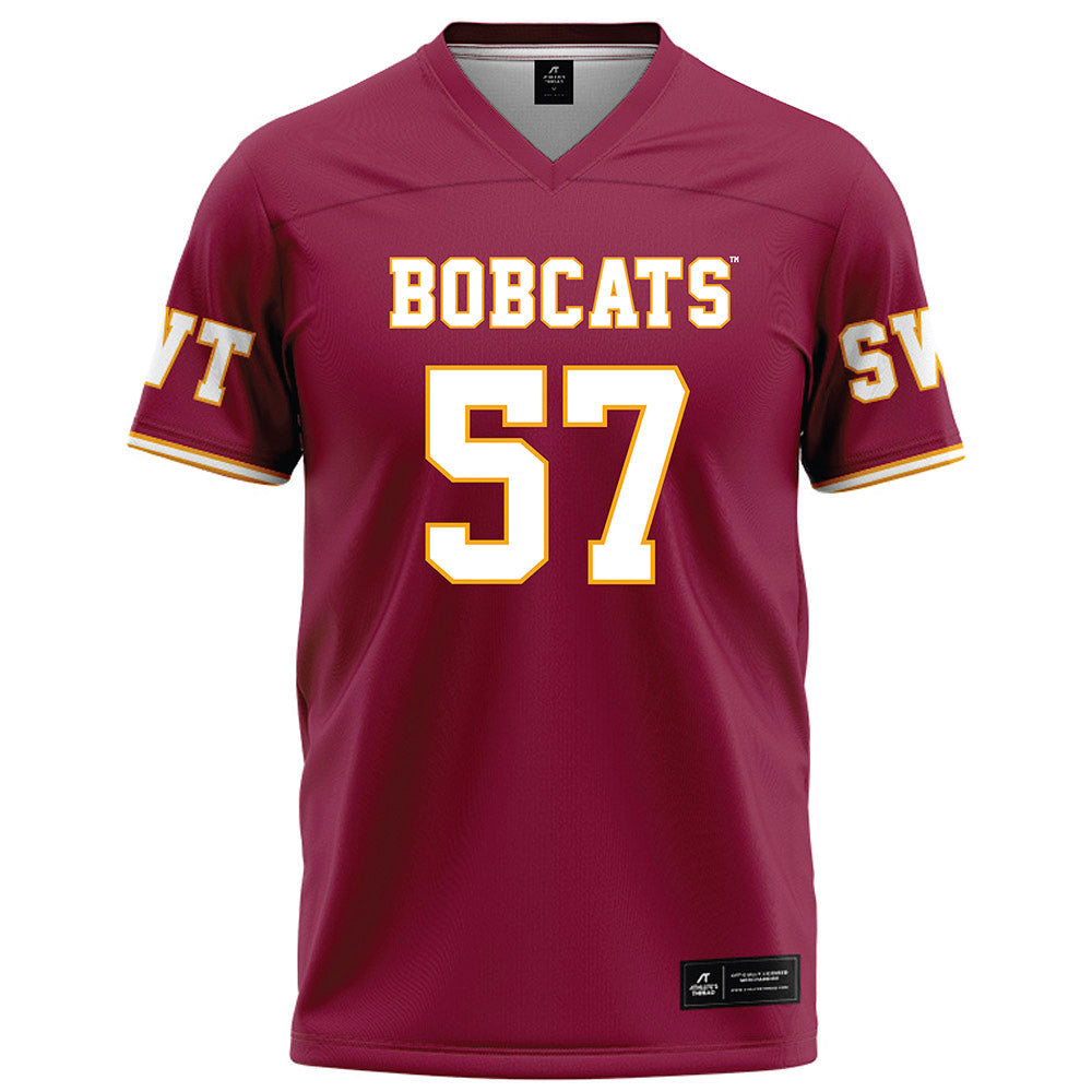 Texas State - NCAA Football : Ian Langford - Red Football Jersey-0
