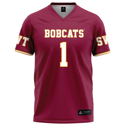 Texas State - NCAA Football : Ashtyn Gravedigger - Maroon Football Jersey