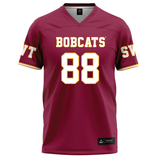Texas State - NCAA Football : Jordan sanders - Red Football Jersey-0