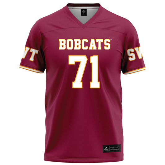 Texas State - NCAA Football : Alex Harkey - Maroon Football Jersey