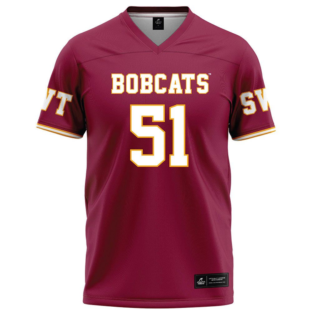 Texas State - NCAA Football : Brock Riker - Red Football Jersey-0