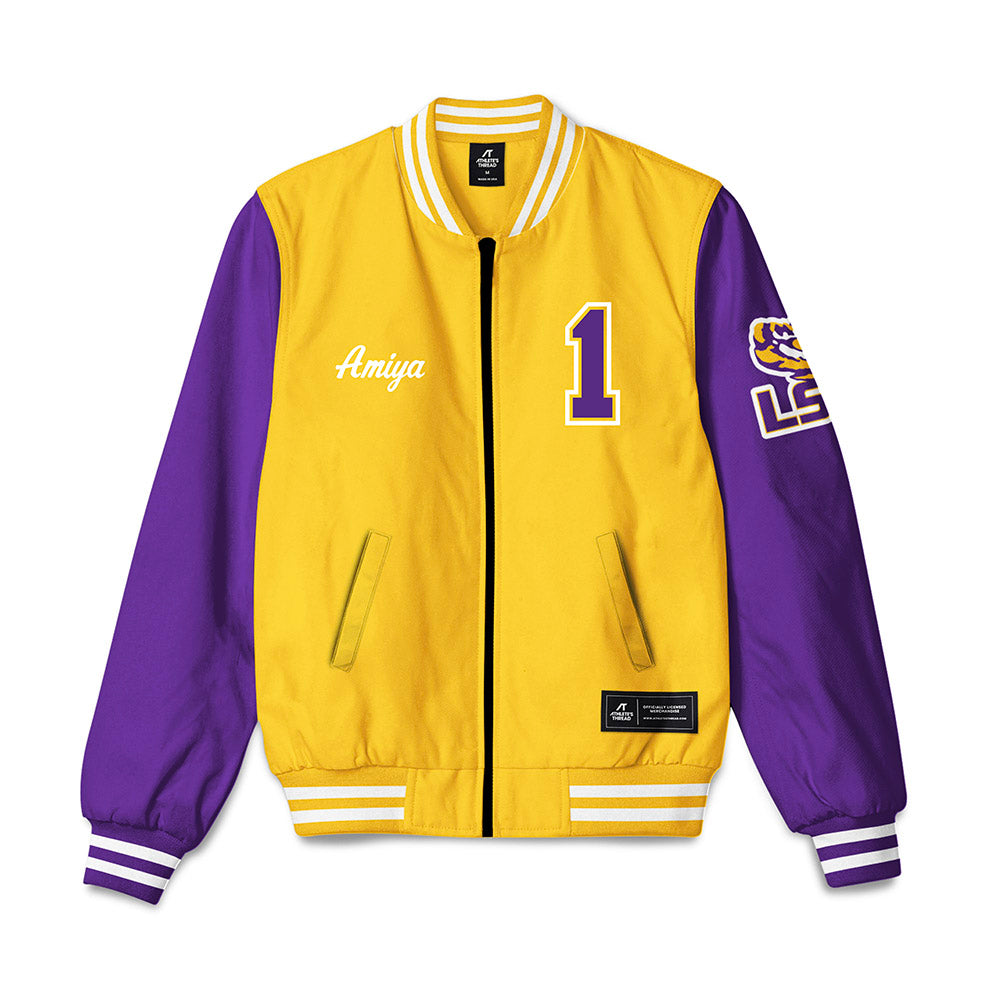 LSU - NCAA Women's Basketball : Amiya Joyner - Bomber Jacket-0