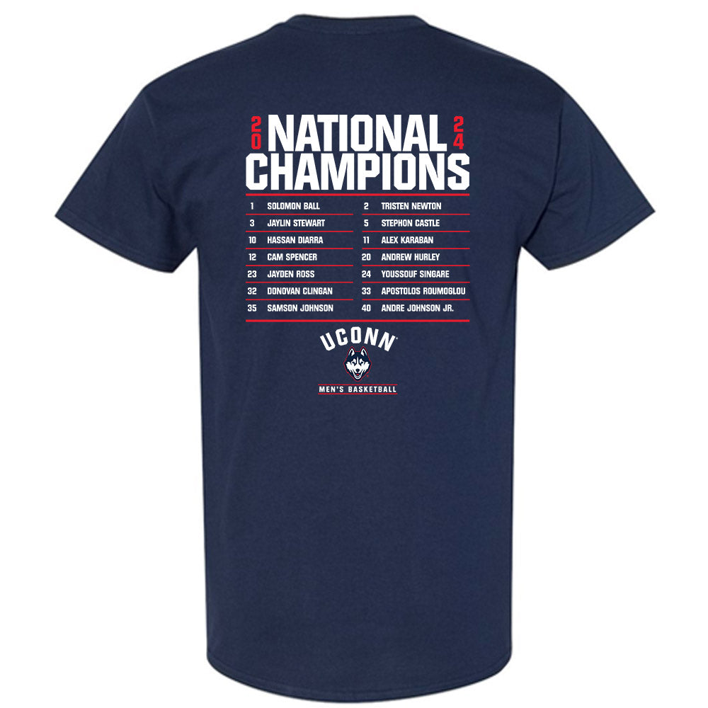 UConn - NCAA Men's Basketball : National Champions - T-Shirt Roster Shirt