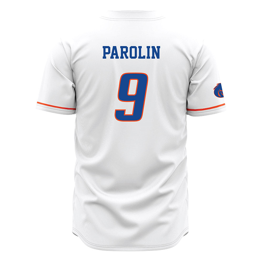 Boise State - NCAA Men's Basketball : Dom Parolin - White Jersey-1