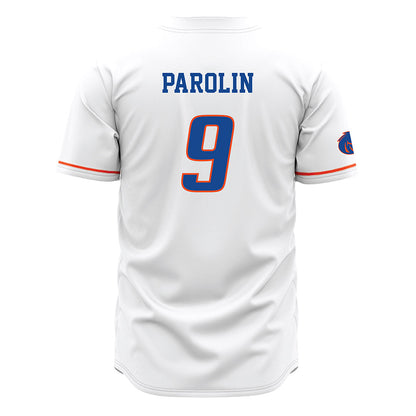 Boise State - NCAA Men's Basketball : Dom Parolin - White Jersey-1