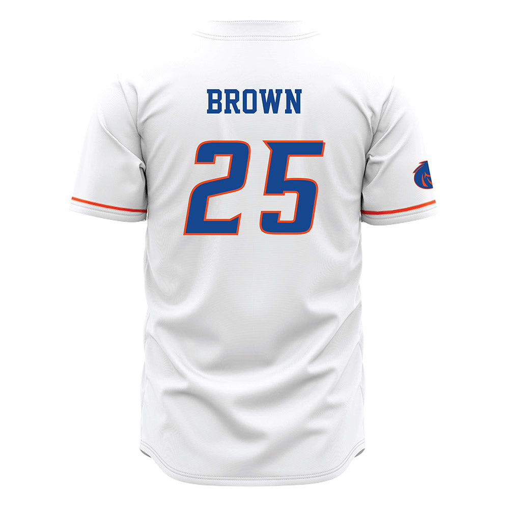 Boise State - NCAA Football : Quinton Brown - White Jersey-1