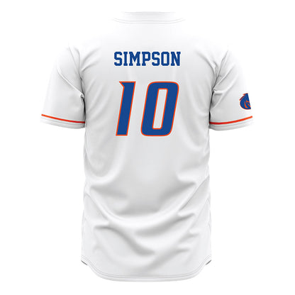 Boise State - NCAA Football : Andrew Simpson - White Jersey