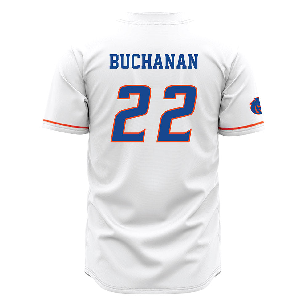 Boise State - NCAA Men's Basketball : Javan Buchanan - White Jersey-1