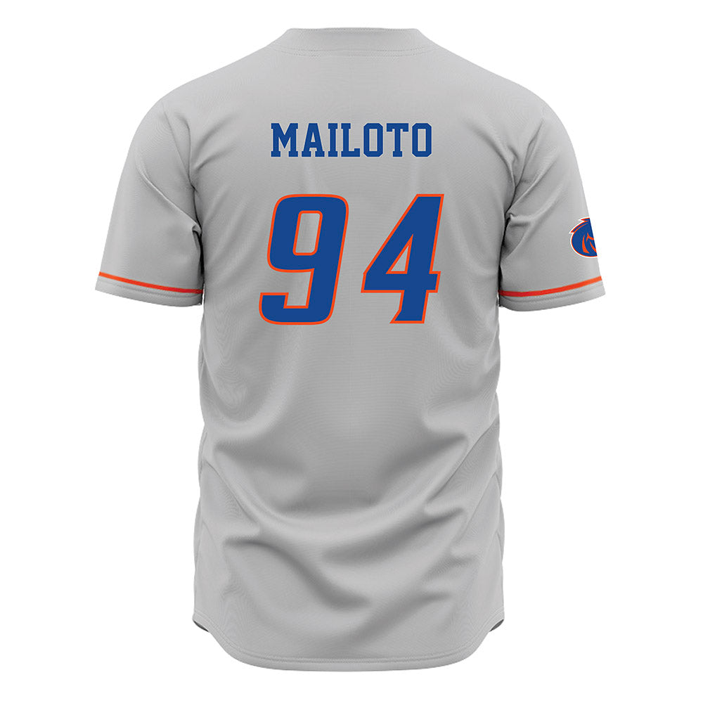 Boise State - NCAA Football : Keanu Mailoto - Grey Jersey-1