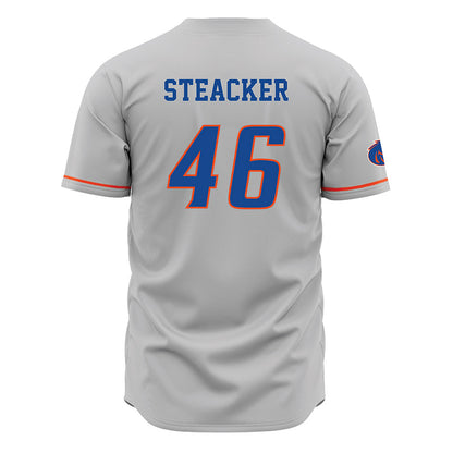 Boise State - NCAA Football : Hunter Steacker - Grey Jersey