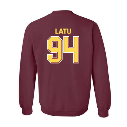 NSU - NCAA Football : Tau Latu - Sports Shersey Crewneck Sweatshirt-1