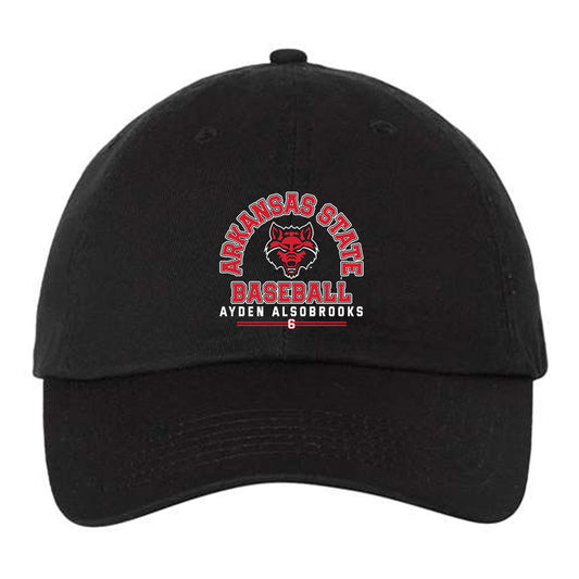 Arkansas State - NCAA Baseball : Ayden Alsobrooks - Dad Hat-0