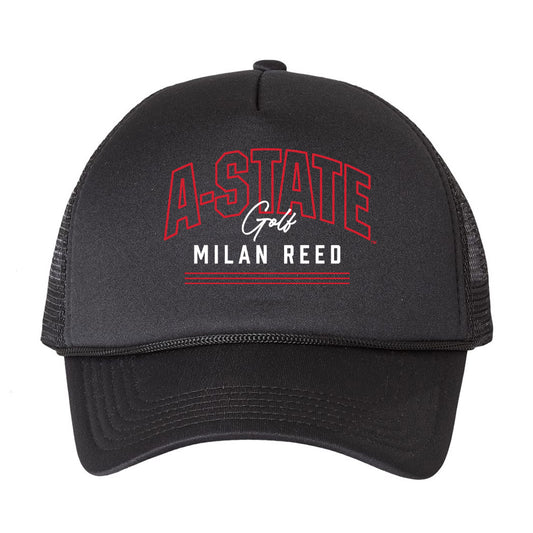Arkansas State - NCAA Men's Golf : Milan Reed - Trucker Hat