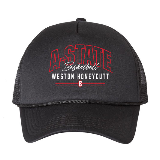 Arkansas State - NCAA Men's Basketball : Weston Honeycutt - Trucker Hat-0