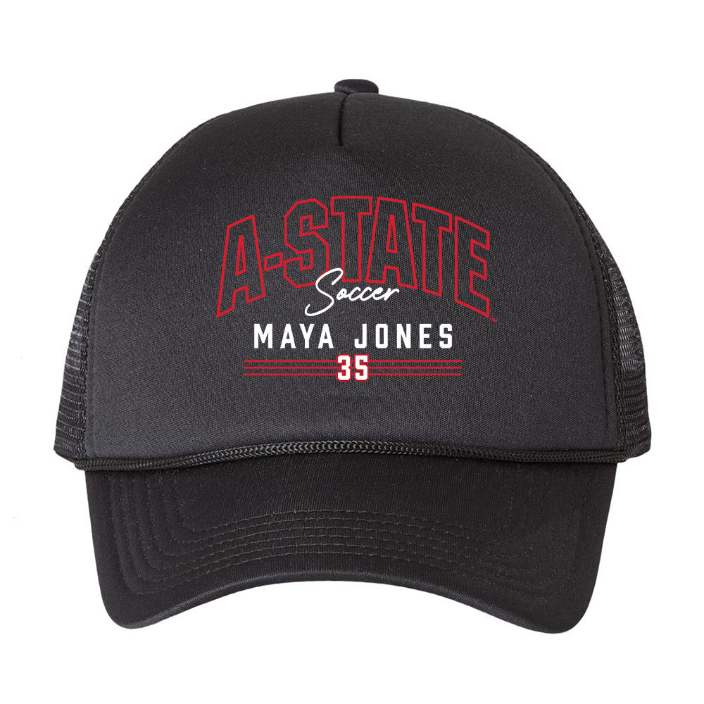 Arkansas State - NCAA Women's Soccer : Maya Jones - Trucker Hat-0